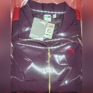Puma T7 Play Loud Track Jacket Red/Plum Sz L Men